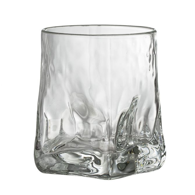 Bloomingville Zera Trinkglas 33 cl 6er-Set. Wasserglas, Saftglas, Longdrinkglas bzw. Drinkglas aus Klarglas. Rundes Glas mit quadratischem Fuß. Skandinavische Gläser bei nicenordic.de