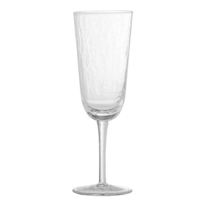 Bloomingville Sektglas Asali 22 cl 4er-Set. Champagnerglas aus Klarglas. Glas klar mit leichter Hammerschlag-Optik in Art Deco Style. Skandinavische Gläser bei nicenordic.de