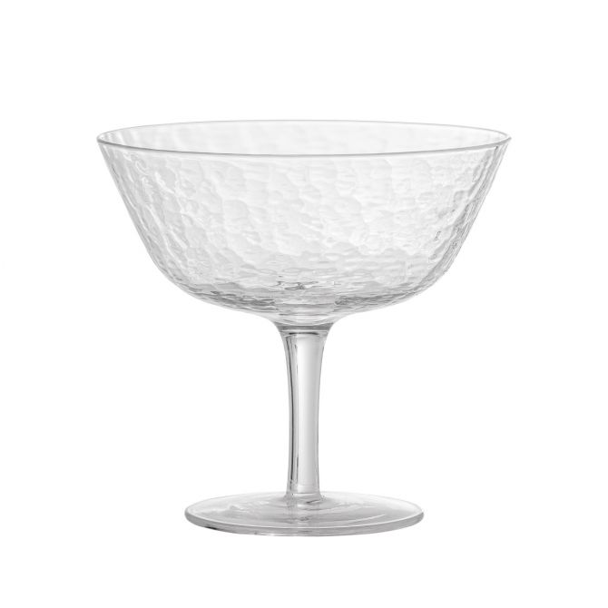 Bloomingville Cocktailglas Asali 41 cl 4er-Set. Drinkglas, Sektschale aus Klarglas. Glas klar mit leichter Hammerschlag-Optik in Art Deco Style. Skandinavische Gläser bei nicenordic.de